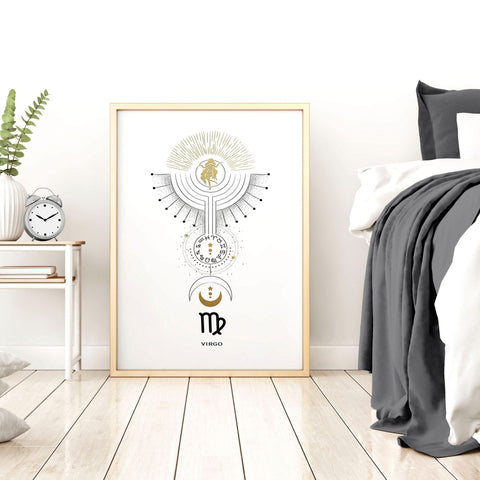 Virgo wall art print | Zodiac horoscope signs