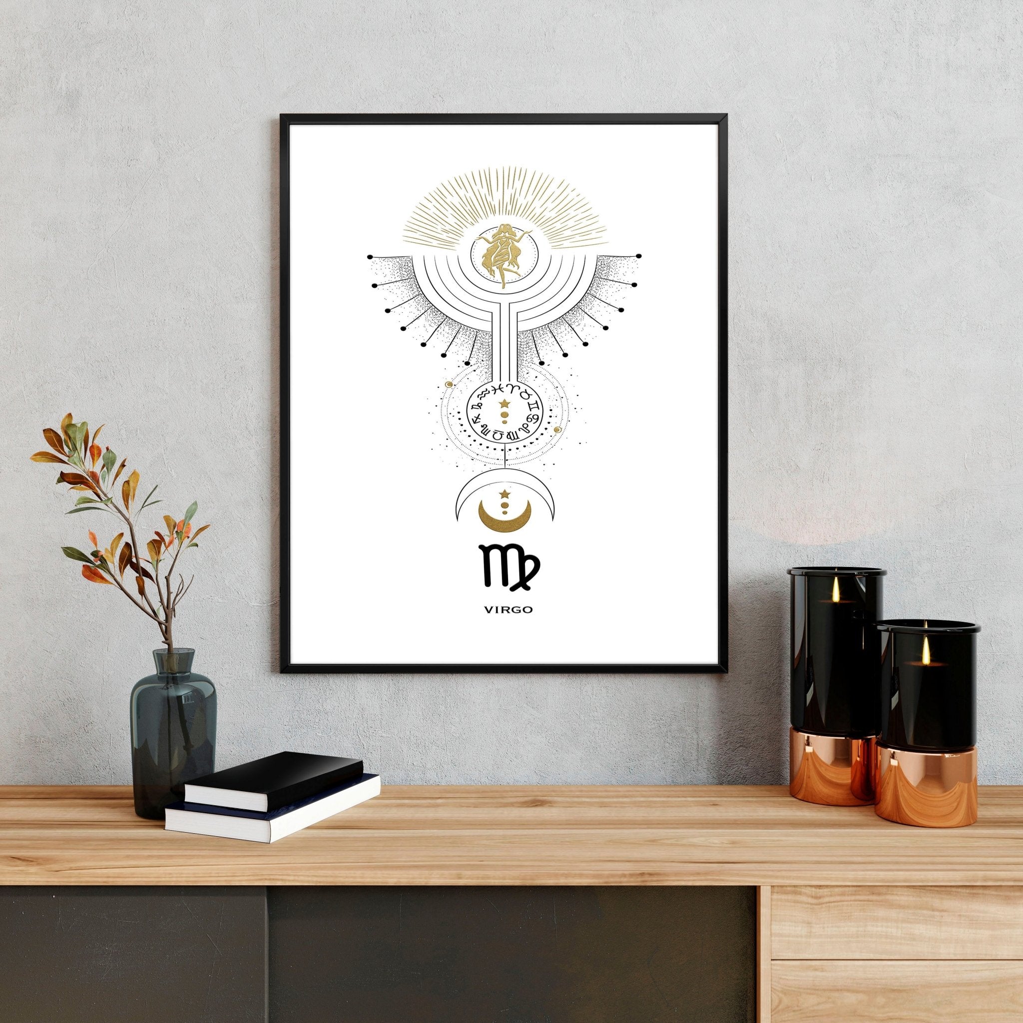 Virgo wall art print | Zodiac horoscope signs