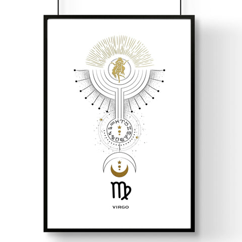 Virgo wall art print | Zodiac horoscope signs