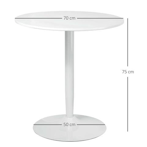HOMCOM 75H x \'ce\'a670cm Two-Person Minimalistic Dining Table - White