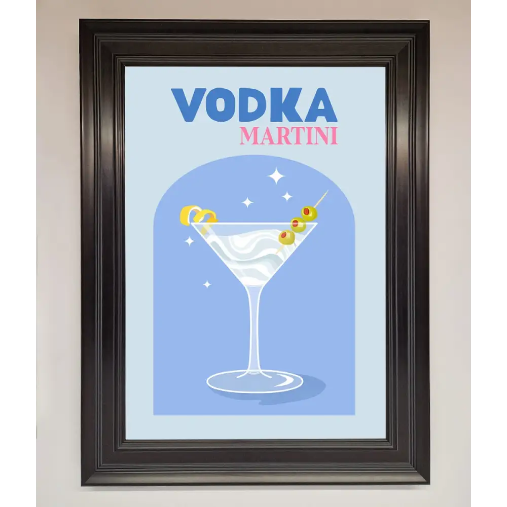 Vodka Martini Framed Wall Art - A1 (59.4 x 84.1 cm) / Matt Black - Framed Print