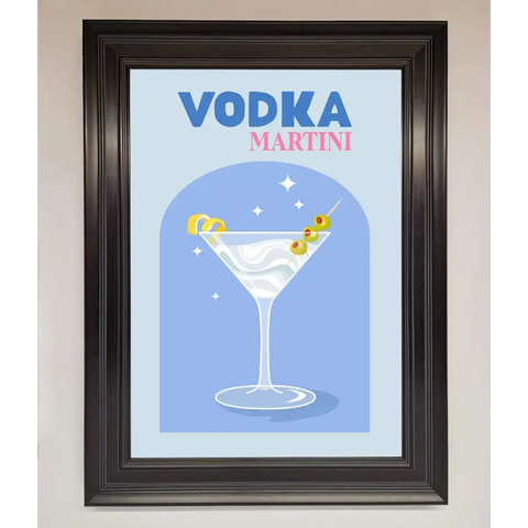 Vodka Martini Framed Wall Art - A1 (59.4 x 84.1 cm) / Matt Black - Framed Print
