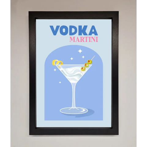 Vodka Martini Framed Wall Art - A3 (29.7 x 42 cm) / Black - Framed Print
