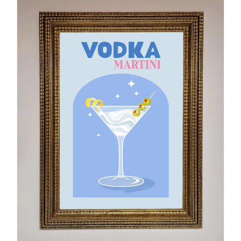 Vodka Martini Framed Wall Art - A3 (29.7 x 42 cm) / Ornate Gold - Framed Print