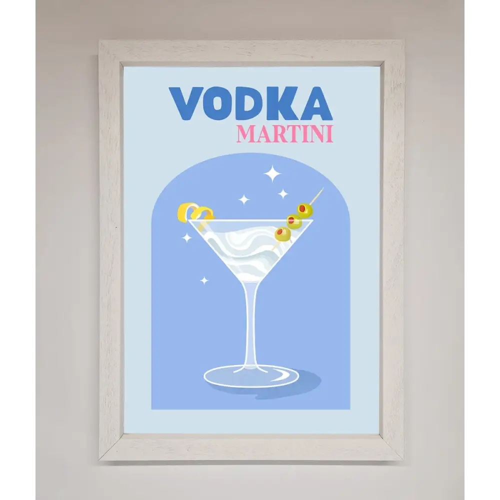 Vodka Martini Framed Wall Art - A3 (29.7 x 42 cm) / White - Framed Print
