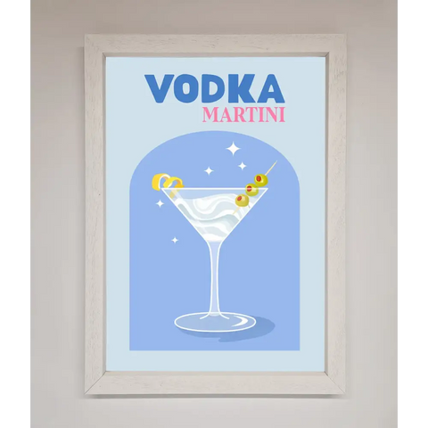 Vodka Martini Framed Wall Art - A3 (29.7 x 42 cm) / White - Framed Print