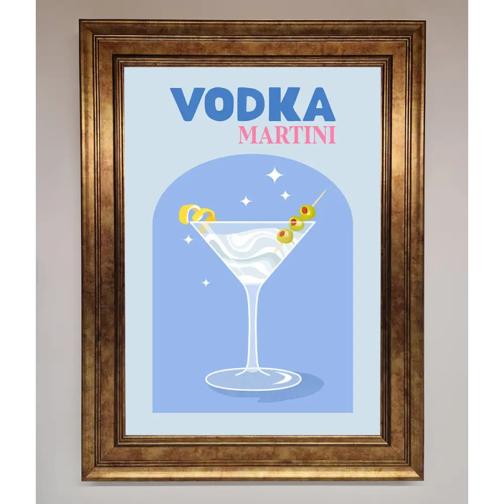 Vodka Martini Framed Wall Art - B0 (100 x 141 cm) / Bronze - Framed Print