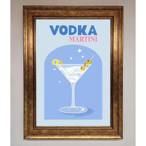Vodka Martini Framed Wall Art - B0 (100 x 141 cm) / Bronze - Framed Print