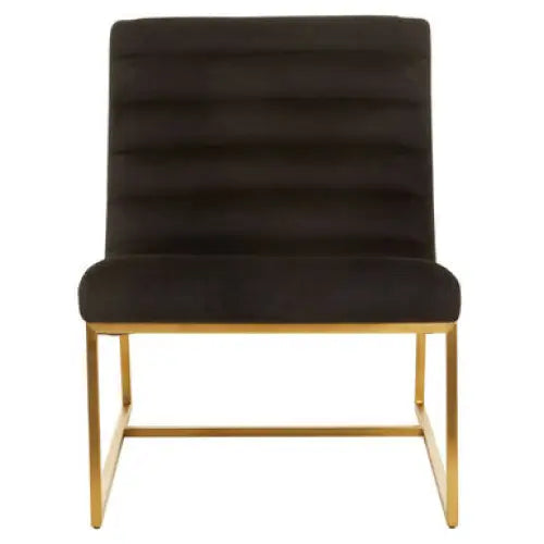 Vogue Black and Gold Lounge Chair - Chair