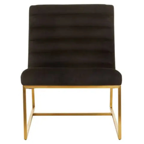 Vogue Black and Gold Lounge Chair - Chair