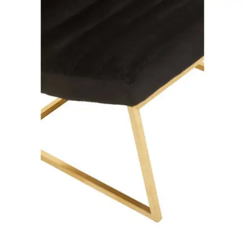 Vogue Black and Gold Lounge Chair - Chair
