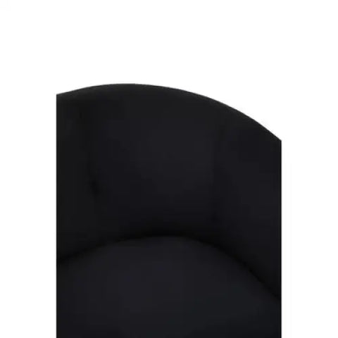 Vogue Black Velvet And Matte Gold Dining Chair - Dining Chair