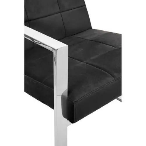 Vogue Black Velvet Lounge Chair - Arm Chair