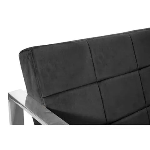 Vogue Black Velvet Lounge Chair - Arm Chair