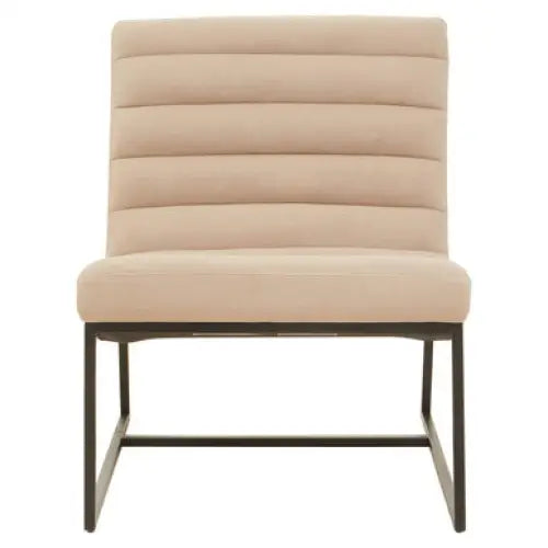 Vogue Ivory Velvet Lounge Chair - Chair