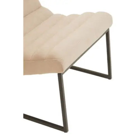 Vogue Ivory Velvet Lounge Chair - Chair