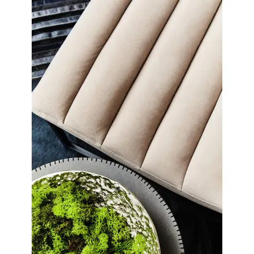 Vogue Ivory Velvet Lounge Chair - Chair