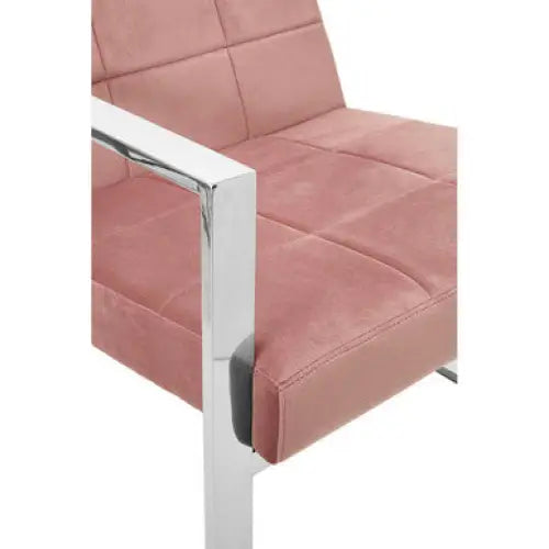 Vogue Pink Velvet Lounge Chair - Arm Chair
