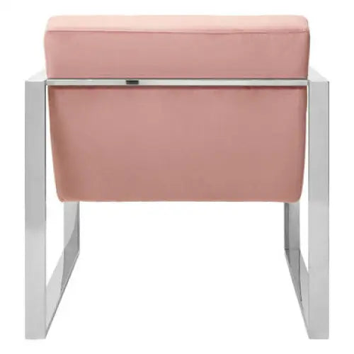Vogue Pink Velvet Lounge Chair - Arm Chair