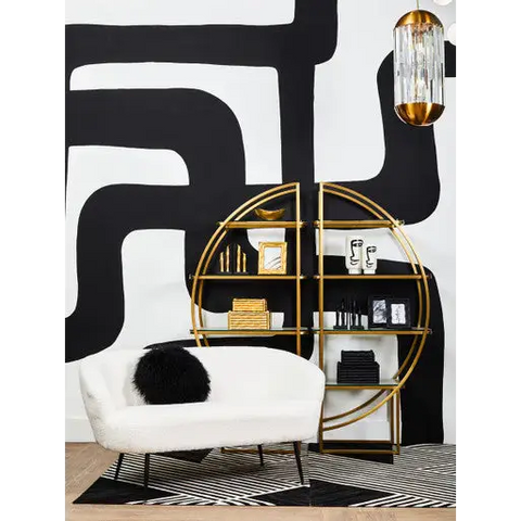 Vogue Right Half Moon Shelf Unit - shelf unit