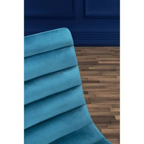 Vogue Teal Velvet Curved Lounge Chair - Arm Chair