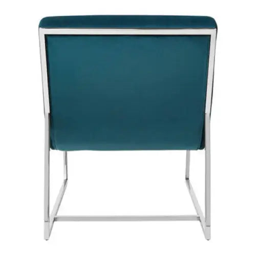 Vogue Teal Velvet Curved Lounge Chair - Arm Chair