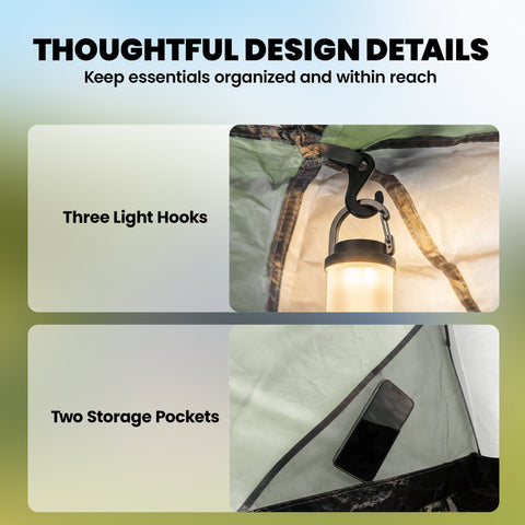 Outsunny Family Camping Tent 3000mm Waterproof Windproof Tunnel Tent 8-12 Person Two Bedrooms Green