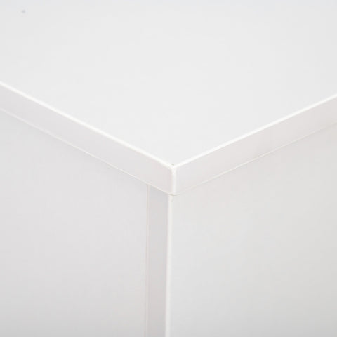 HOMCOM 113L Storage Chest, Storage Box with Flip-Top Lid and 2 Safety Hinges, Storage Trunk for Living Room, Entryway, 100 x 40 x 40 cm, White