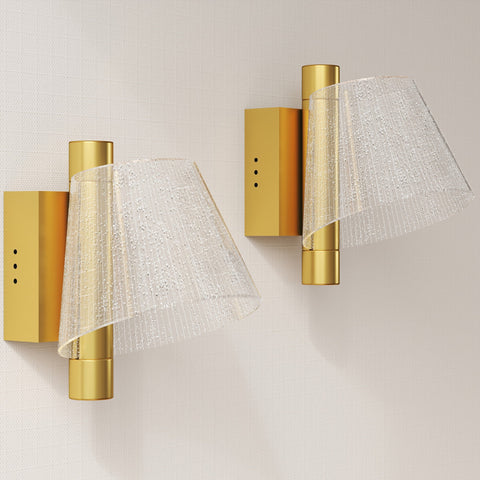 HOMCOM Led Wall Lamp 2 Pack, 5W Modern Indoor Starry Wall Light, Colour Temperature Adjustable 3000K/4000K/6500K, for Bedroom, Living Room, Hallway, Stairs, Gold Tone