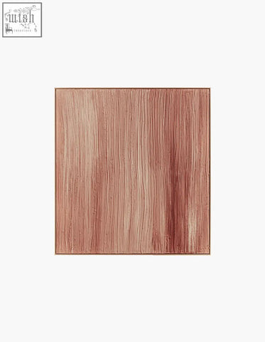 A square walburga wall art painting with warm rosewood vertical brushstrokes and a thin metallic frame perfect as wall art background with low shipping cost