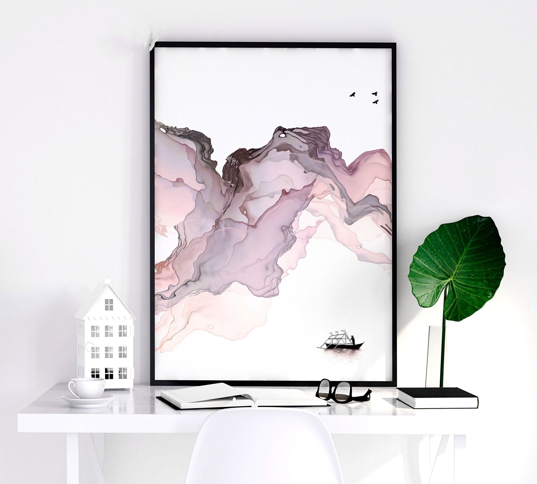 Wall art seaside | set of 3 framed wall art prints