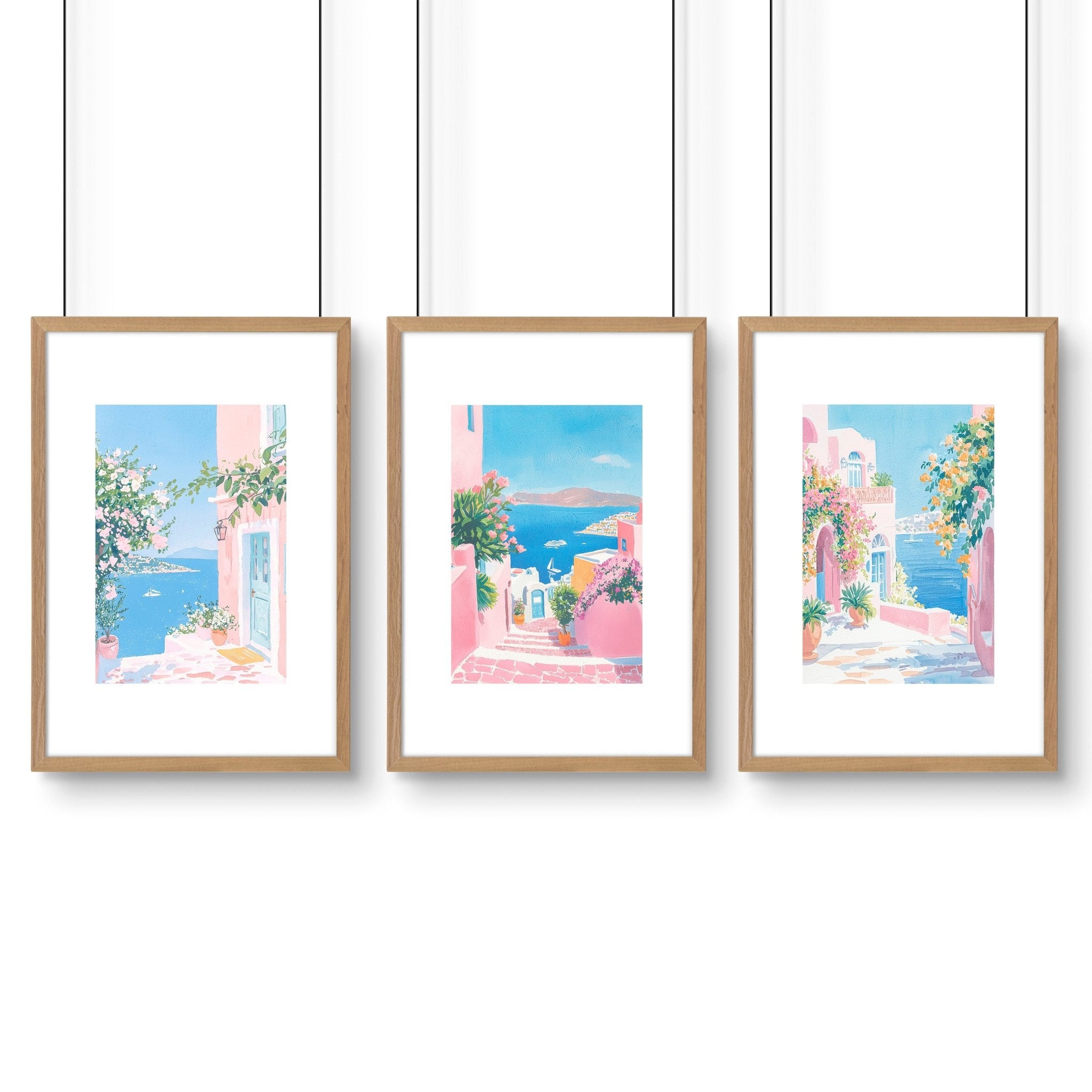 Wall Art Colourful | Set of 3 Beach Decor Wall art Prints