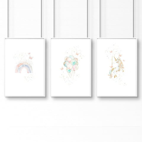 Wall Art For A Nursery | Set of 3 wall art prints