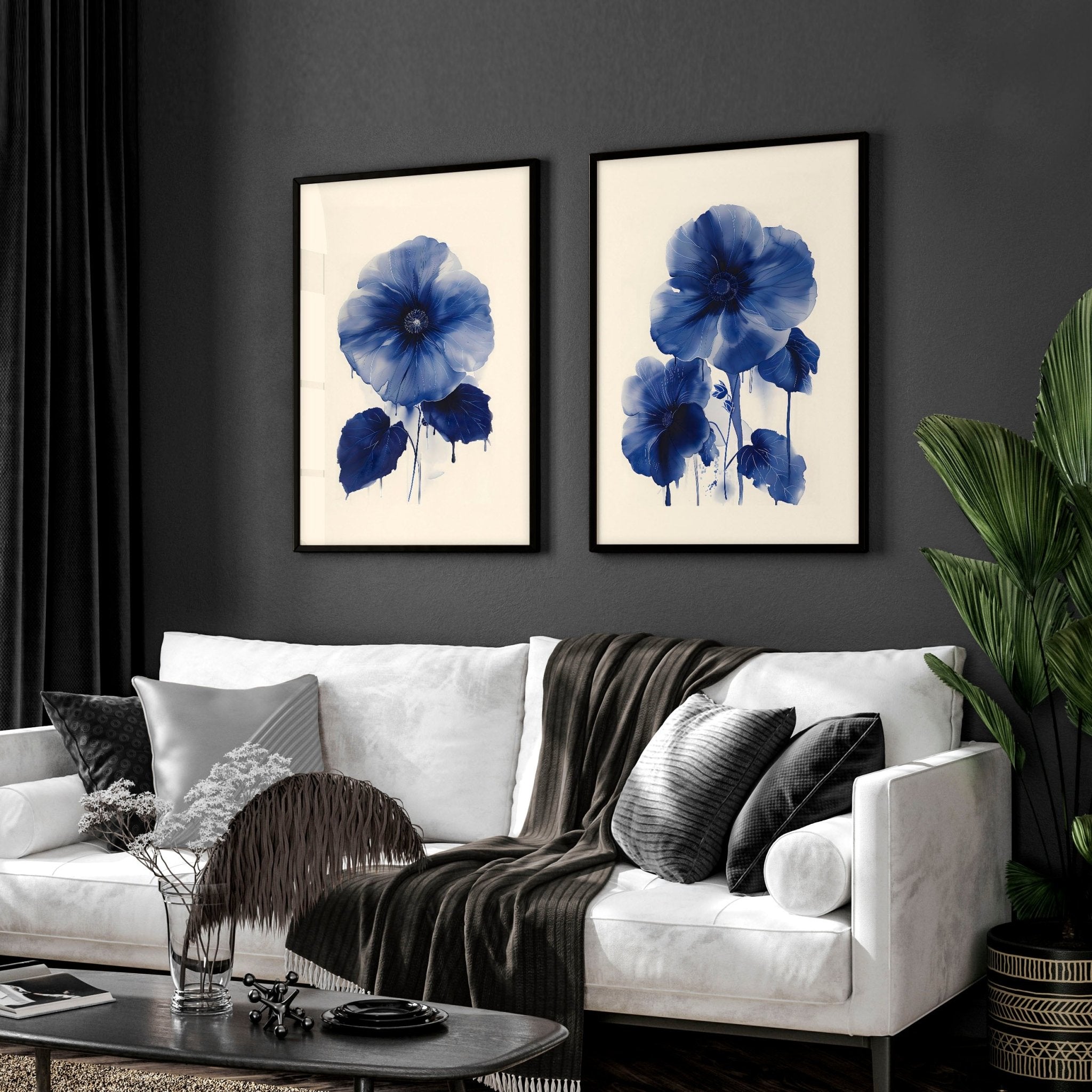 Wall Art For Hallways | Set of 2 Botanical Wall art Prints