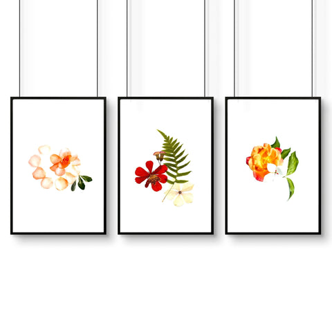Shabby chic decor | set of 3 wall art prints for home office