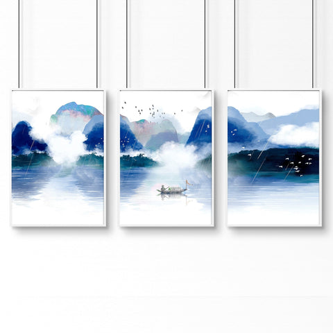 Wall decorations office | set of 3 wall art prints