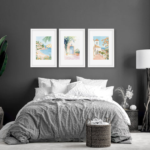 Wall Art Large Framed | Set of 3 Beach Decor Wall art Prints