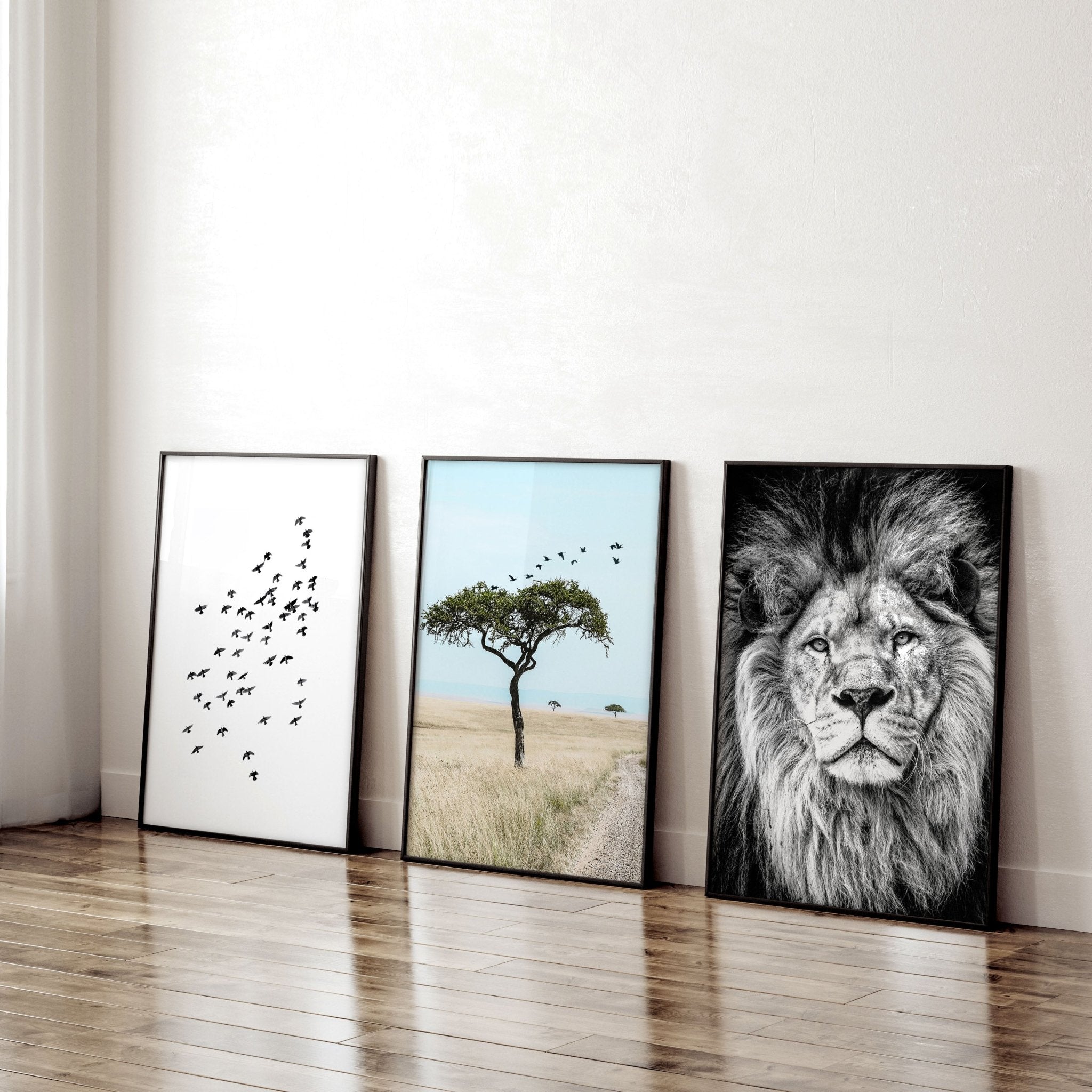 Wall Art Large Prints | Set of 3 African Wildlife Wall art Prints