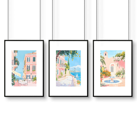 Wall Art Large | Set of 3 Beach Decor Wall art Prints
