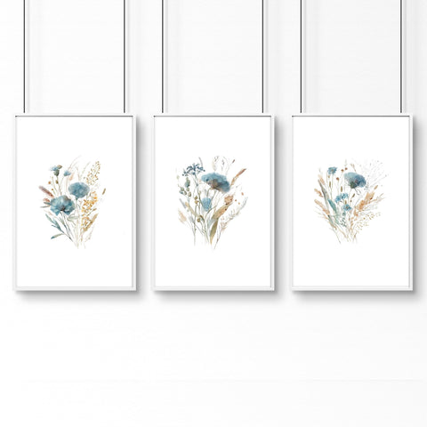 Wall Art Sets | Set of 3 Botanical Wall art Prints