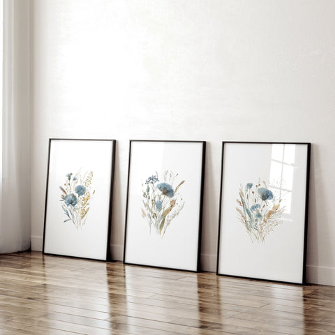 Wall Art Sets | Set of 3 Botanical Wall art Prints