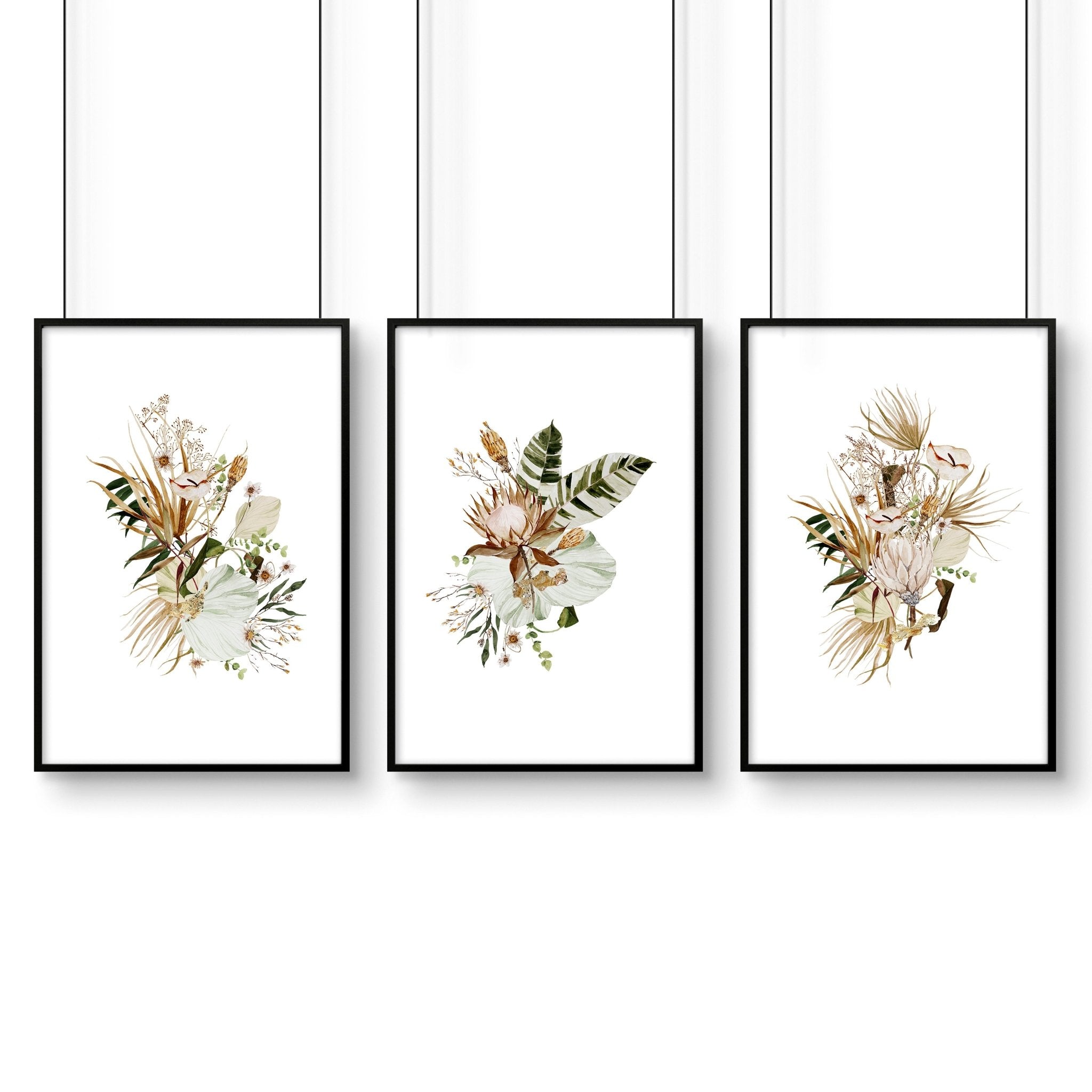 3 pictures above bed | set of 3 framed wall art