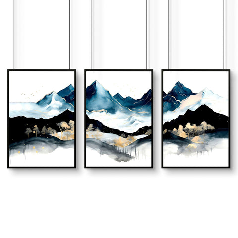 Wall Decor Ideas For Office | Set of 3 wall art prints