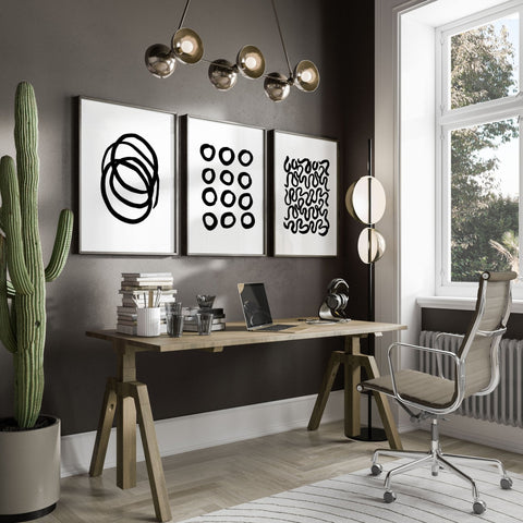 Wall Decoration For Home Office | Set of 3 wall art prints