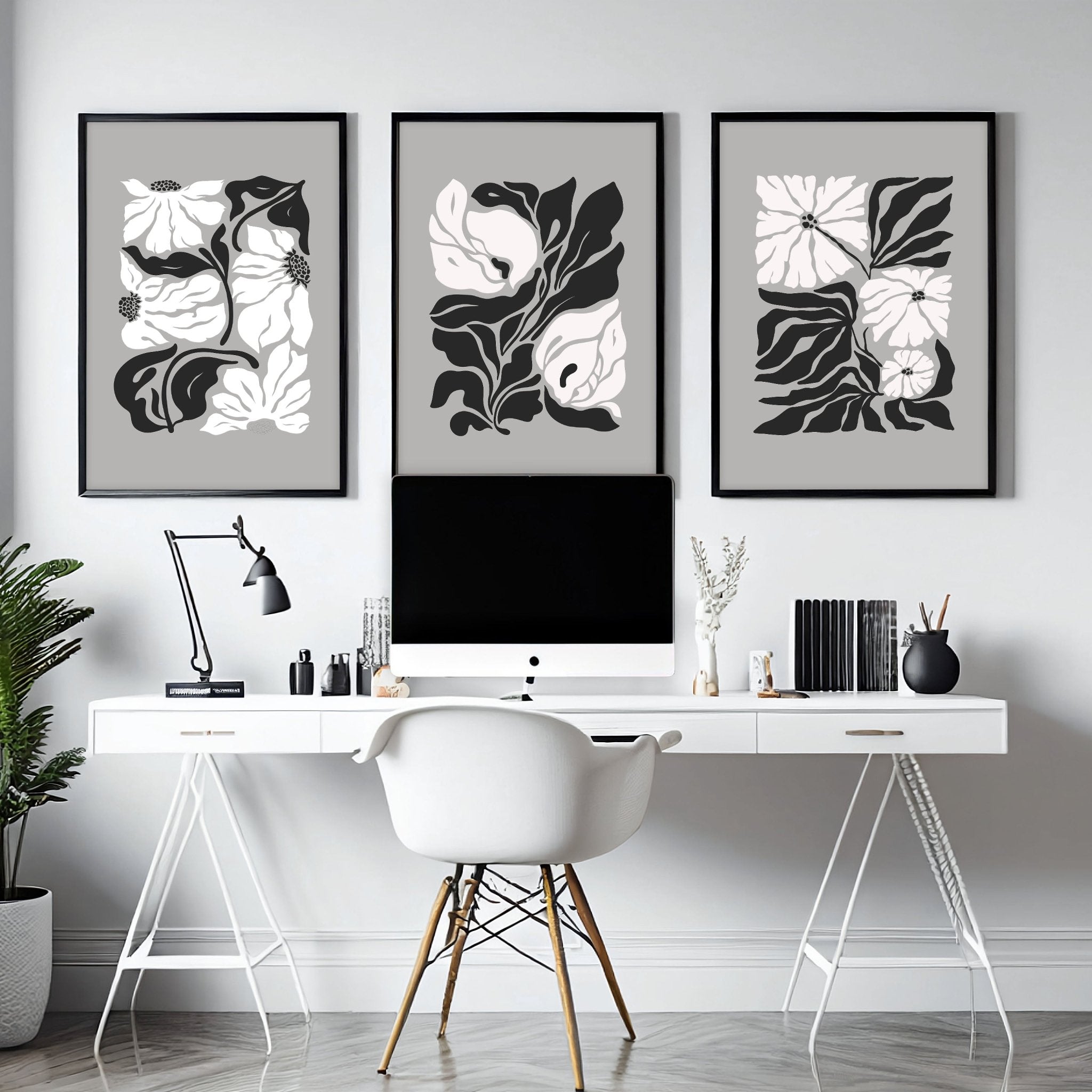 Wall Decoration Large | Set of 3 Botanical Wall art Prints