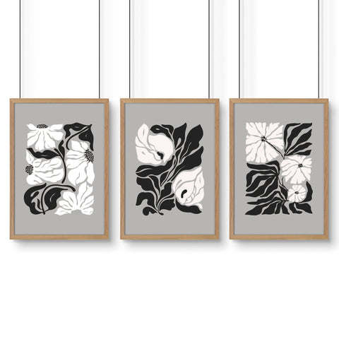 Wall Decoration Large | Set of 3 Botanical Wall art Prints