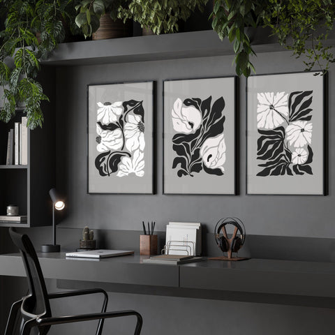Wall Decoration Large | Set of 3 Botanical Wall art Prints