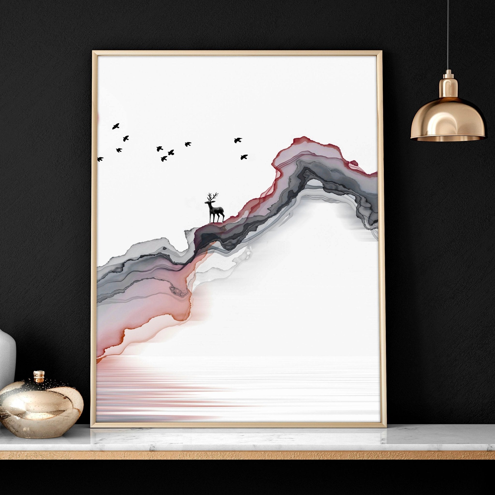 Wall pictures for bedrooms | set of 3 Japanese wall art