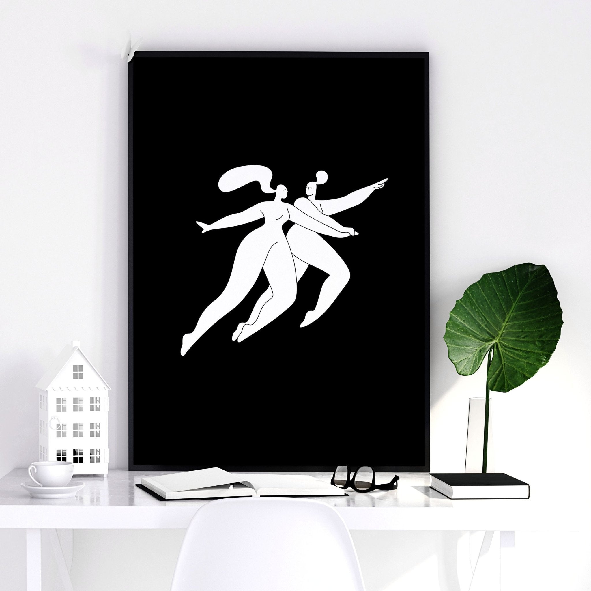 Wall Prints And Posters | Set of 3 Boho Women Wall art Prints