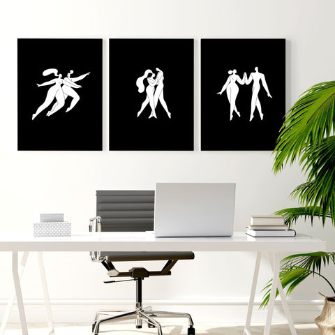 Wall Prints And Posters | Set of 3 Boho Women Wall art Prints